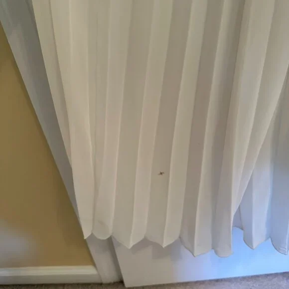 White MSK Pleated Halter Maxi Dress, Size 8 - Picture 7 of 7